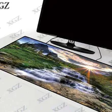 XGZ водопад Горный пейзаж большой игровой коврик для мыши компьютерный геймер Коврик для мыши Настольный коврик с замком для CSGO LOL Dota 30X60/40X90 см