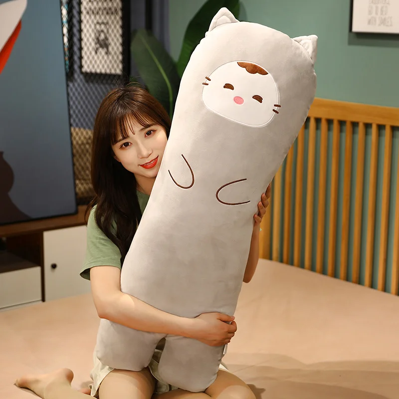 thumbnail image 1 of Almohada larga suave de 125cm para niños, peluche de dinosaurio, perro, gato, oso de peluche, cojín para dormir y siesta de oficina, regalo para niños, 1 of 5