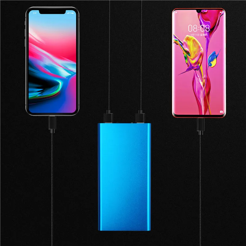 Портативное зарядное устройство NATTHSWE Blue 8000 мАч внешний аккумулятор высокой