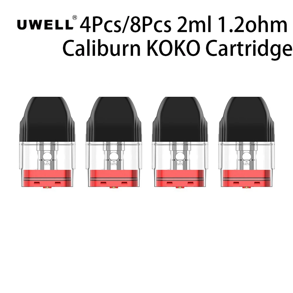 Оригинальный 4 шт/8 шт Uwell Caliburn KOKO Pod картридж 2 мл электронная сигарета атомайзер VS