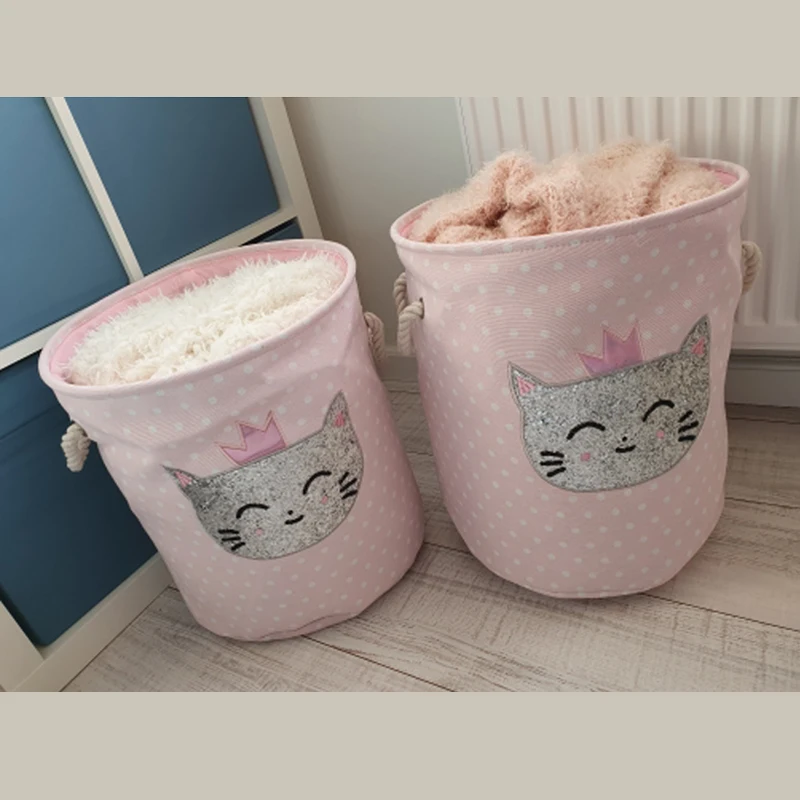 Складная корзина для белья грязной одежды детей детские игрушки холст большая