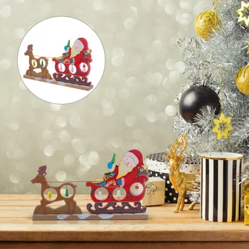 

1Pc Christmas Wooden Santa Creative Festive Cute Xmas Ornament Tabletop Decor Desktop Adornment for Store Home Xmas