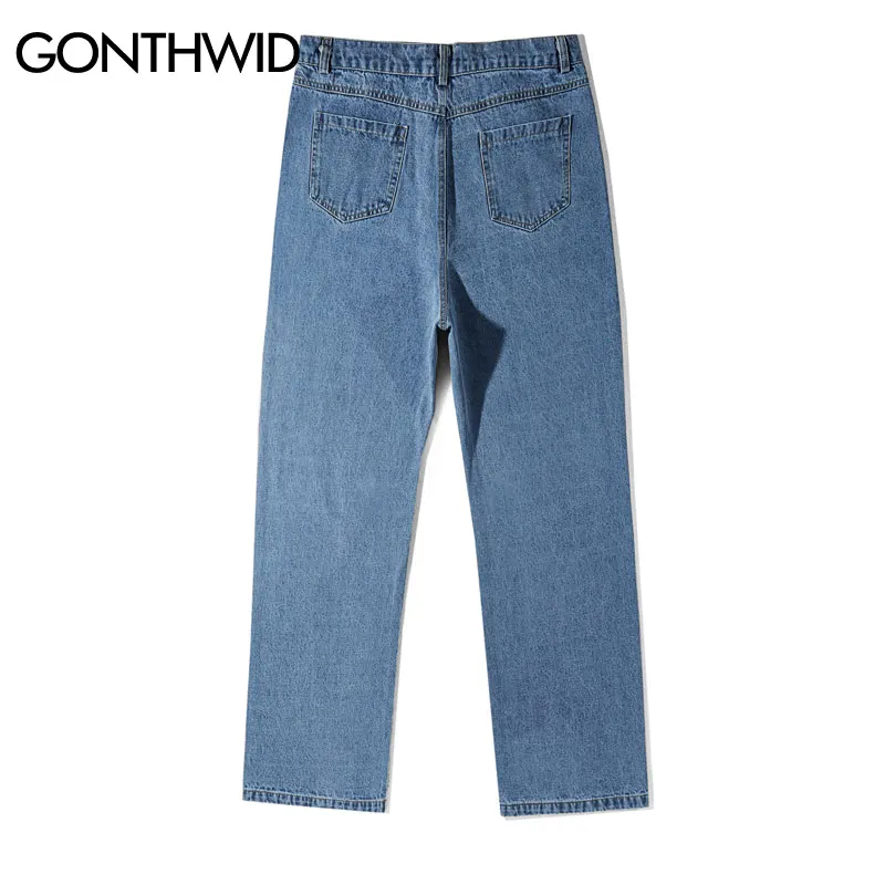 GONTHWID повседневные мешковатые джинсы с принтом огненного пламени в стиле хип-хоп, хипстерские уличные штаны, модные мужские брюки в стиле панк-рок