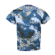 Marine camouflage desert training jungle camouflage suit military field training men short-sleeved camouflage T-shirt S-4XL