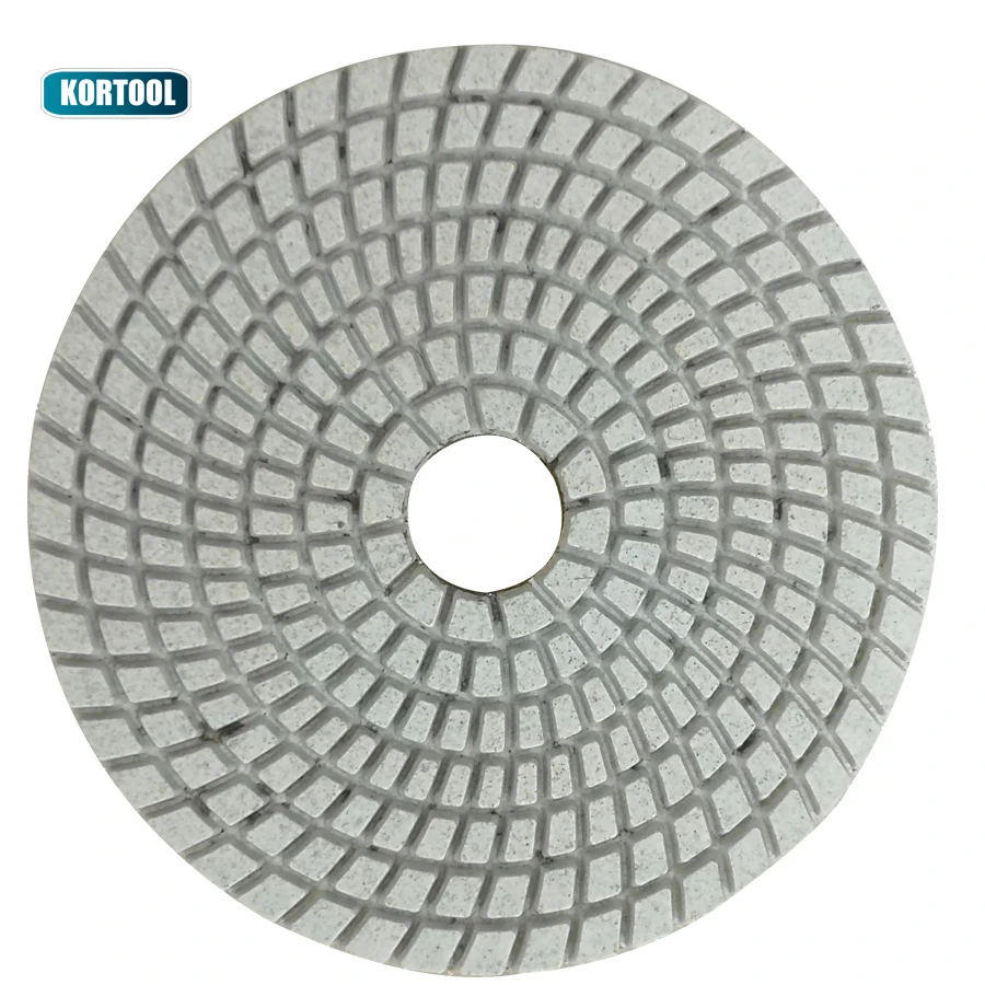 

Diamond Polishing Pads Wet/Dry for Granite Stone Concrete Marble Polishing Use Grinding Discs Set Spiral Type