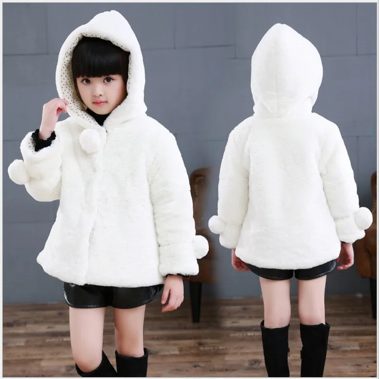 

Childrenswear 2018 New Style Imitation Fur Korean-style Winter Style Kids' Overcoat Warm Baby Wool Sweater Childrenswear