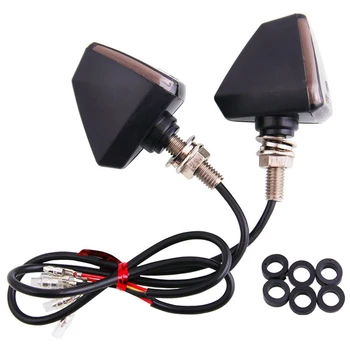 

DHBH-Motorcycle Indicator Led Red+Amber Light Front & Rear Turn Light Brake Stop Light Signal Lamp Universal for Yamaha