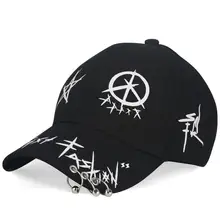 Регулируемая бейсболка с кольцом, уличная Спортивная Кепка от солнца для женщин и мужчин, модная черная бейсболка в стиле хип-хоп, уличная Кепка