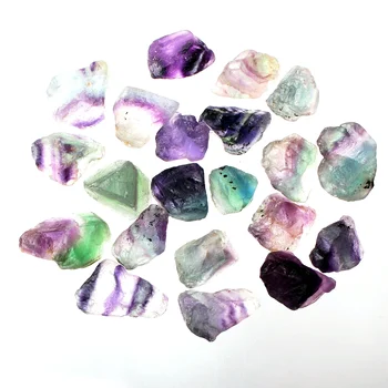 

1 Lot 30g/60g/100g Natural Colorful Fluorite Crystal Minerals Specimens Rockstone Rough Gemstone Rainbow Color Healing Decor