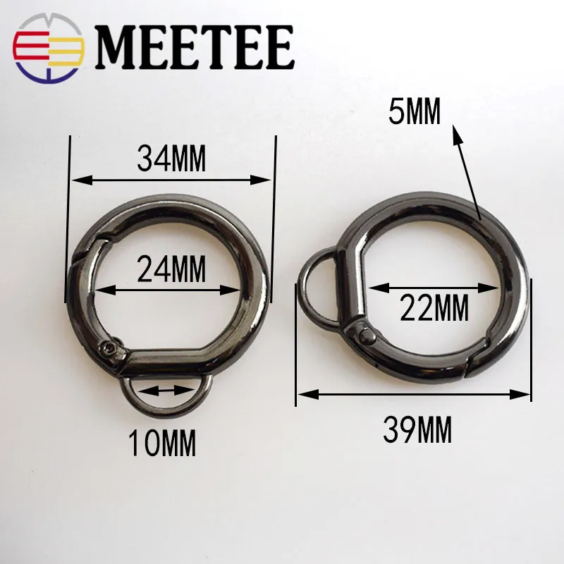 5/10 шт. Meetee 24 мм металлическая пружина уплотнительное кольцо пряжки открывающийся брелок мешок ремень цепочка для собак в виде спускового зажим пусковое устройство аксессуары для ручной работы