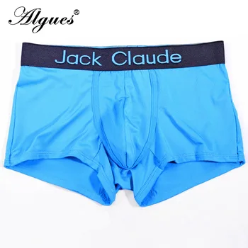 

Men's Underwear Men's Boxers Milk Fiber Four Corners Shorts Youth Breathable Trunks Male Mens Underpants Man Gift Solid Color