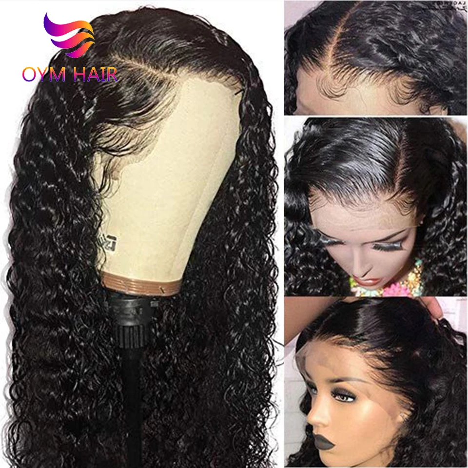 Curly Human Hair Wig Brazilian Short long Lace Front Human Hair Wigs For Black Women 150 % Density 13x4 Lace Wig Remy