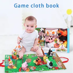 Милая интересная детская книга из объемной ткани хвост животного игровой коврик раннее образование 6-12 месяцев Детские игрушки слеза не