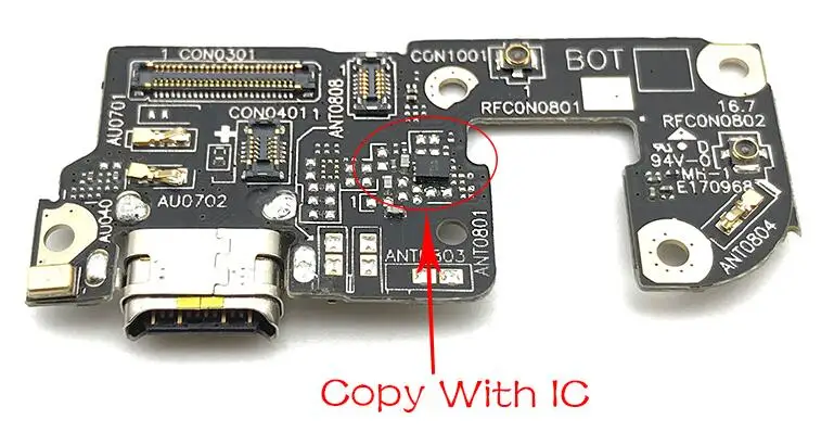 Док-разъем Micro USB зарядное устройство зарядный порт микрофон с гибким кабелем платы для Asus Zenfone 4 ze554kl - Цвет: Copy With IC