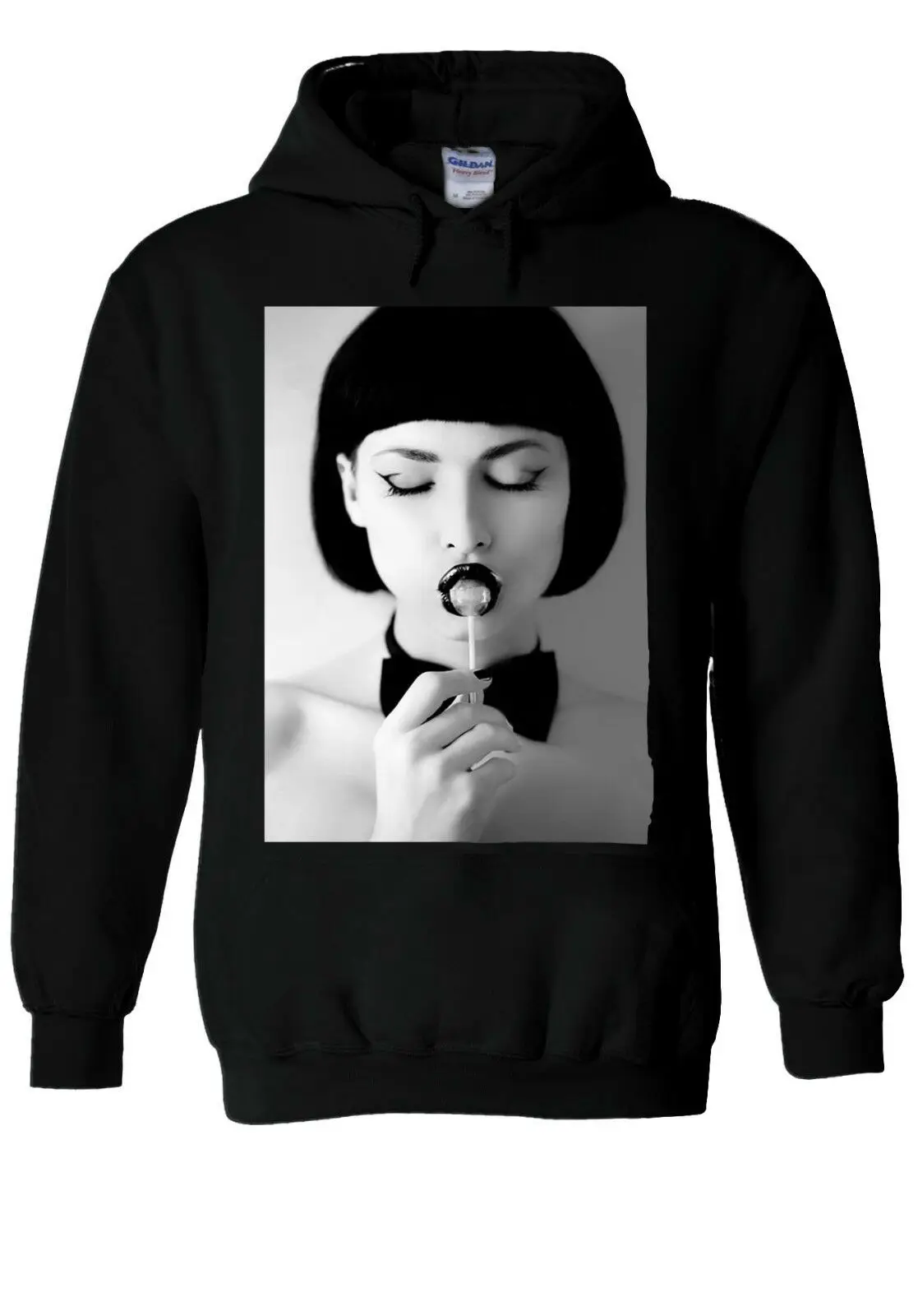 Леденец на палочке сексуальная девушка Tumblr модная толстовка свитшот унисекс для