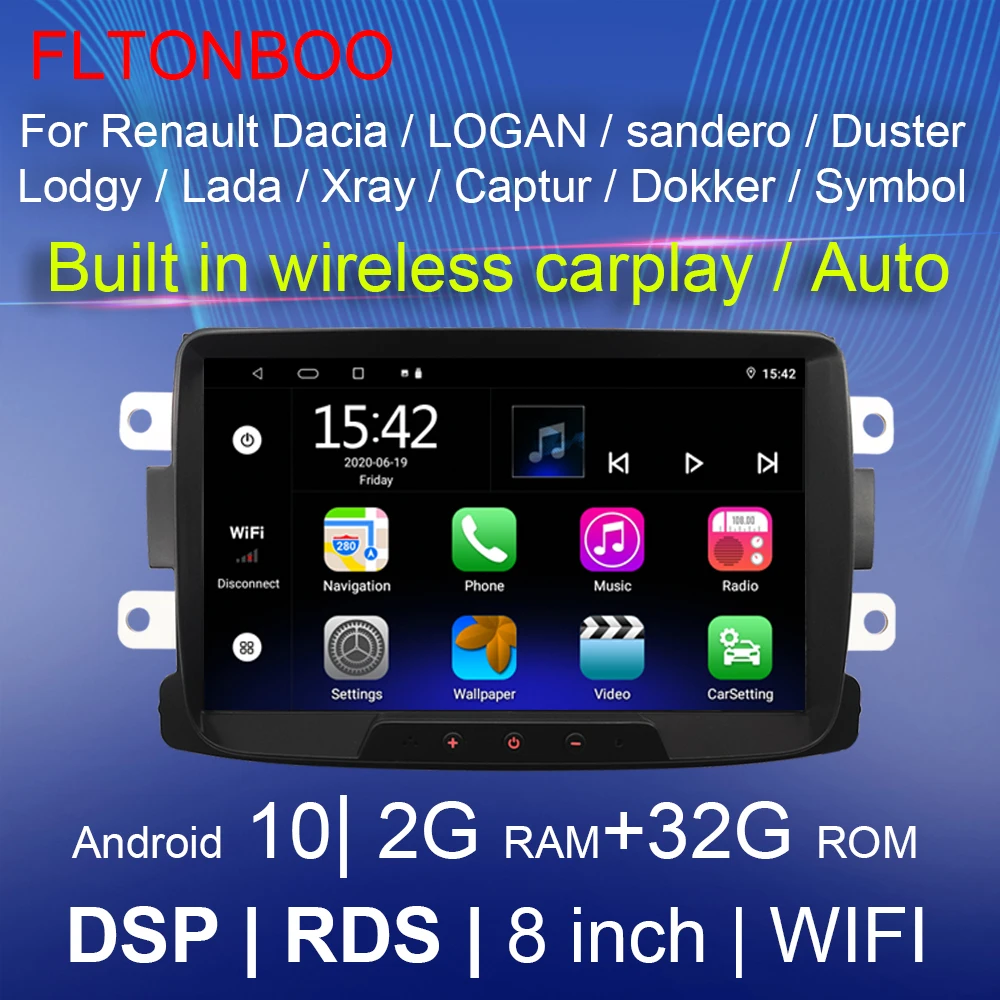 8 core Android Car radio Multimedia Player GPS Navigation for Renault Dacia LOGAN sandero Duster Lodgy Lada Xray Captur Dokker | Автомобили
