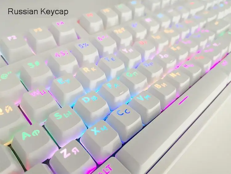 Механическая клавиатура ABS Keycaps русский корейский Испания французский символ светильник Keycap черный и белый OEM Teclado дополнение ключ