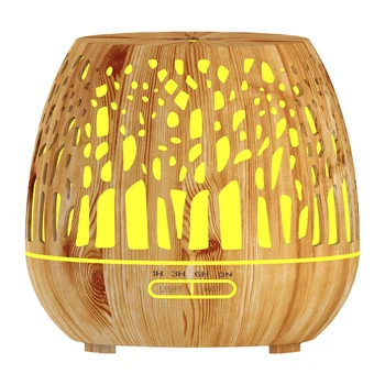 

400ML Wood Grain Smart Diffuser Home Air Humidifier Essential Oil Aromatherapy Diffuser Air Purifier Eu Plug