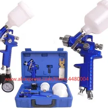 Воздушный краскопульт H827+ H-2000 краскопульт с коробкой Аэрограф безвоздушный краскопульт для покраски автомобилей пневматический инструмент 1,0+ 1,4 мм