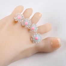 8 шт./компл. носок силиконовый сепаратор дизайн ногтей DIY Инструмент Педикюр цветок кристалл в виде капли воды Алмазный жемчуг сепаратор средство по уходу за ногами