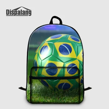 

Dispalang Brazil Soccers Printing Canvas Backpack for Teenage Girls Boys Foot Ball School Book Back Bag Laptop Bagpack Schoolbag