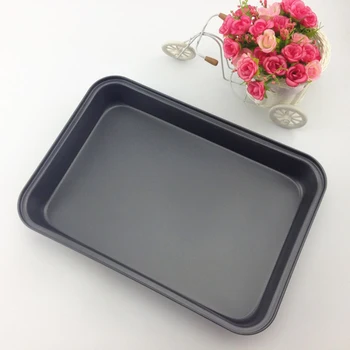 

2020 New Rectangular Non-stick Carbon Steel Shallow Baking Tray Home Oven Baking Cookies Hotplate Mold