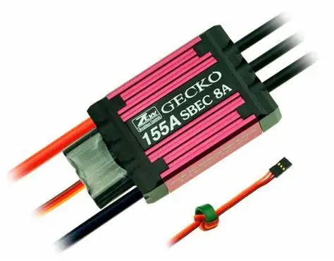 

Бесщеточный электронный регулятор скорости ZTW Gecko 45/65/85/125/155A ESC с выходом напряжения 8A SBEC 5,0, 6,0, 7,4, 8,4 в
