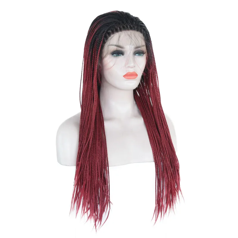 JOY & BEAUTY 26 "омбре Бург 3x твист косы парик термостойкие синтетические кружева