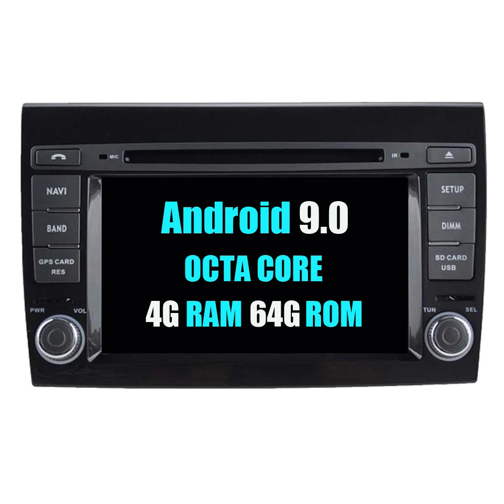 Flash Deal RoverOne Car Multimedia System For Fiat Bravo 2007-2013 Android 9.0 Octa Core Autoradio GPS Stereo Bravo Media Multimedia 5