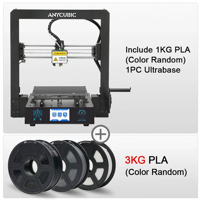 ANYCUBIC Mega-S 3d принтер Мега Обновление версии размера плюс металлический TFT сенсорный экран Высокая точность настольный 3d Принтер Комплект - Цвет: Mega-S- Add 3Kg