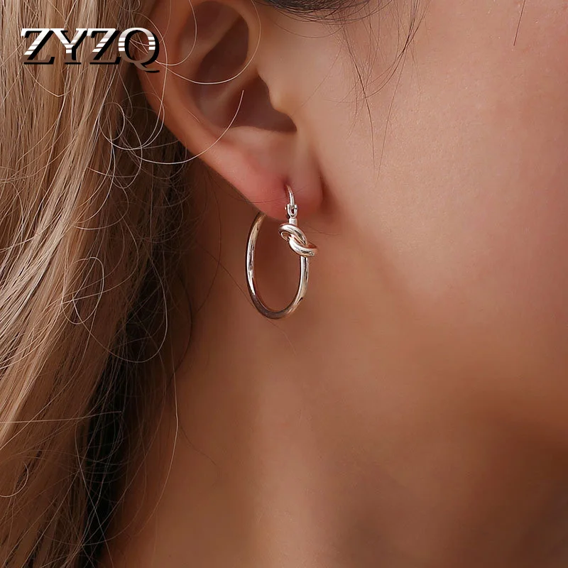 ZYZQ модные серьги для женщин, трендовые стильные аксессуары для повседневной носки, специальный подарок на день для женщин, серьги-кольца с петлей