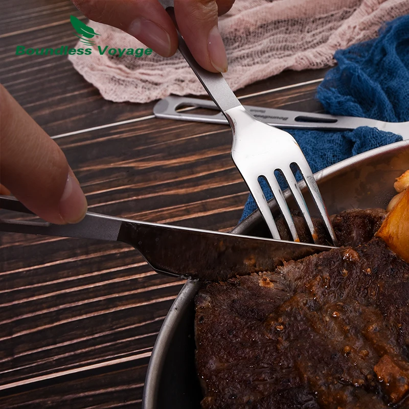 Camping Cutlery Portable Tableware Titanium Tableware Titanium Camping Spoon Fork Spork Knife Chopsticks Straw Portable Tableware Cutlery Flatware Mess Kit