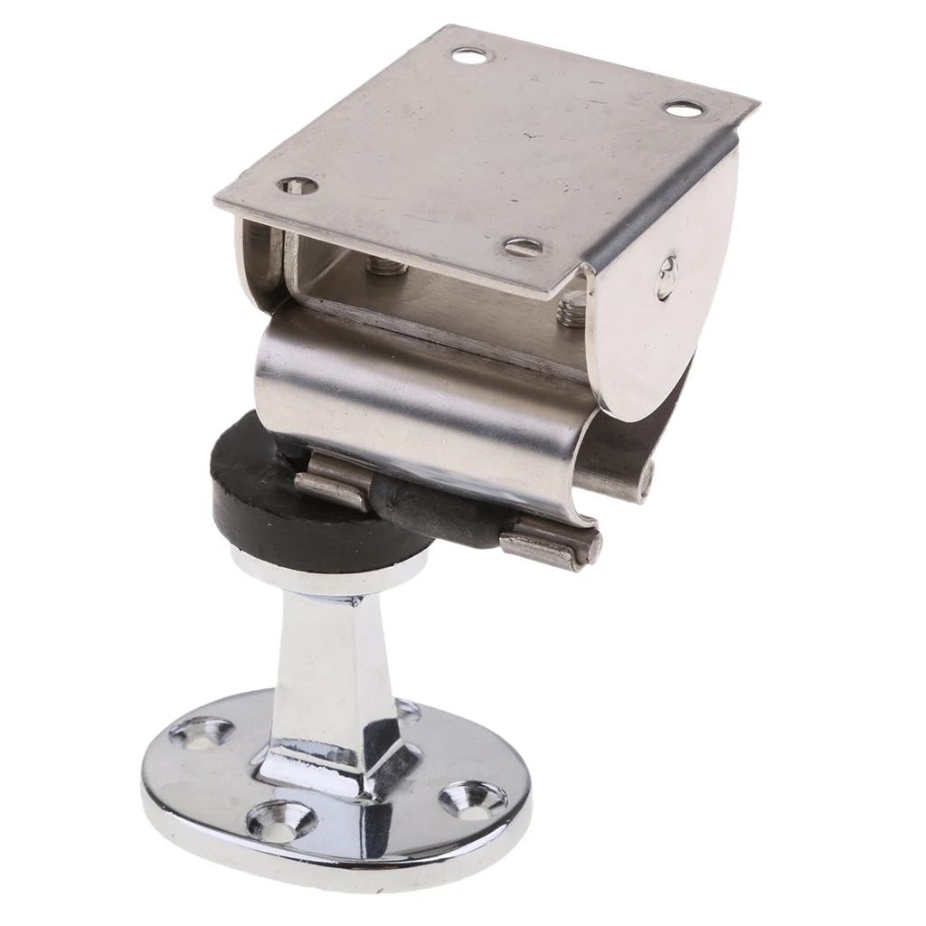 Marine 316 Stainless Steel Adustable Holder Door Stop Wall Mount Soft Catch Doorstop for Boats, RV, Hold Your Doors Open Softly