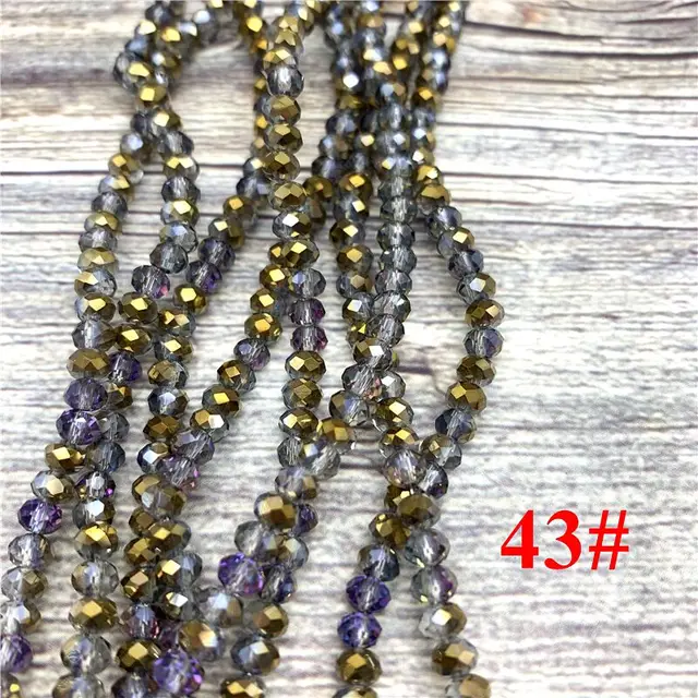 2x3mm/3x4mm/4x6mm Crystal Rondel Beads Faceted Glass Beads For Jewelry Making DIY Female Bracelet Necklace Jewelry NO.43