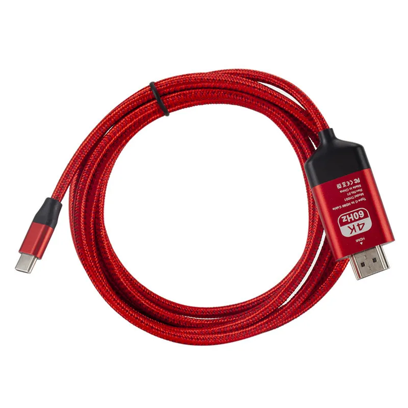 2 м USB 3,1 type-c к HDMI кабель 4 к 60 Гц usb type C к HDMI адаптер Thunderbolt 3 кабель для Macbook huawei Mate10 Sumsang S8
