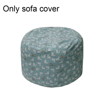 

Gaming Zipper Accessories Washable Storage Bean Bag Sofa Cover Plush Toy Organizer No Filling Home Decor 80cm Canvas Round DIY