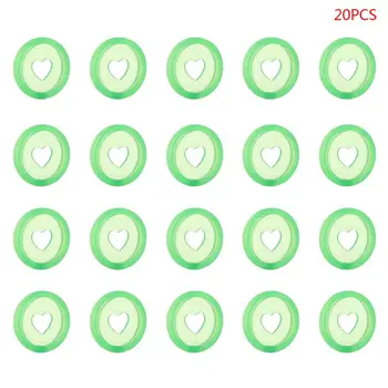 

20pcs 24mm Transparent Heart Binder Rings Mushroom Hole Loose Leaf Notebook Disc M17F