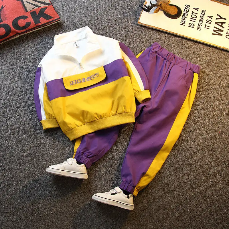 

Two Kids Clothes for Children's Spring and Autumn Kids'Sports sets