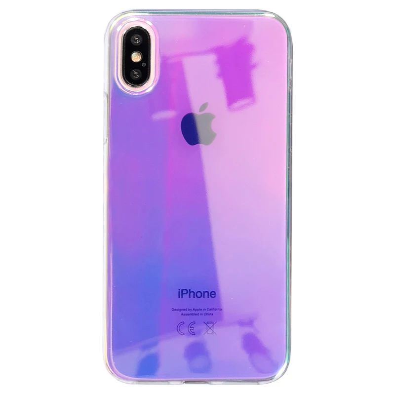 Лазерный зеркальный чехол для телефона aurora для iPhone 11, iPhone 11 pro max, чехол XS Max X XS, XR, 6s plus, 6, 7, 8 Plus, 11Pro, волшебный глянцевый чехол