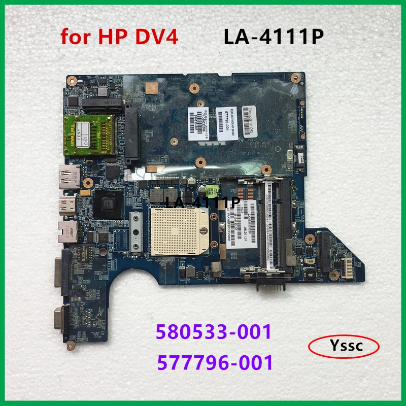 Бесплатная доставка 577796-001 580533-001 материнская плата для ноутбука HP DV4 DDR2 100%