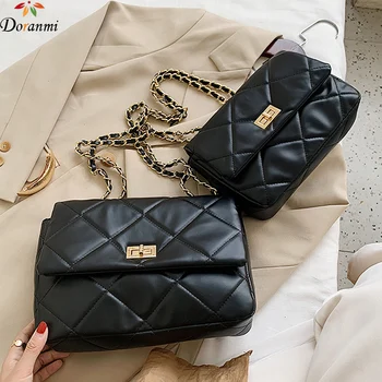 

DORANMI Luxury Brand Designed Thread Flap Bags For Women 2020 Chain Strap Shoulder Bag Messenger Crossbody Bags Bolsos BB614