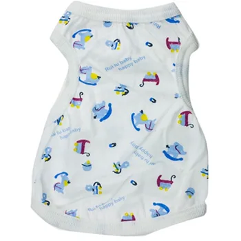 

Dogs Clothing Vest Medium Product Thicker Print Warm Breathable Pet Clothes Chihuahua Cute Spring Summer White Ropa Para Perro