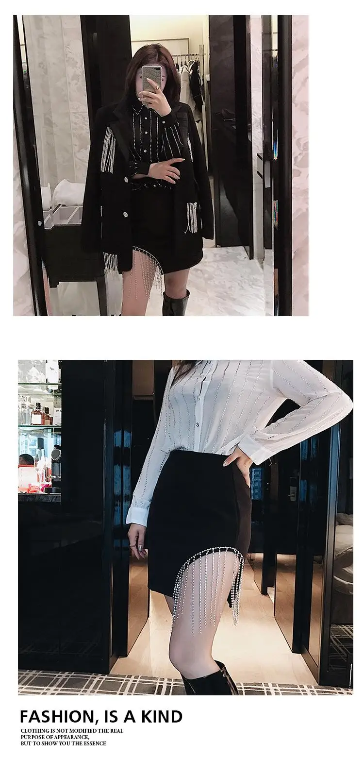 Новая мода женщин сексуальная высокая талия bodycon Туника ассиметричное, неправильной формы стиль Кристалл Стразы кисточкой Короткие мини вечерние Клубные юбки