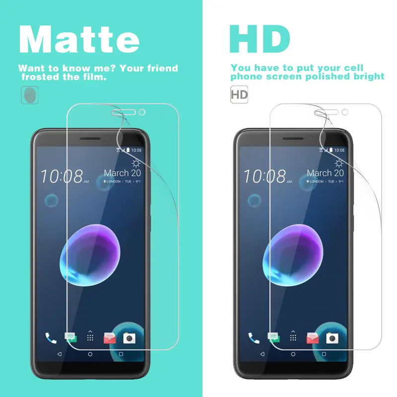 Антибликовая матовая пленка для HTC Desire 12 200 102E 210 400 500 510 516 526 530 630 700 D300 A9 A9s HD