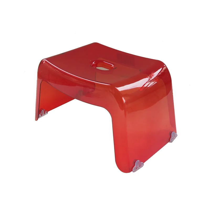 JOYLOVE Bathroom Bath Stool Non-Slip Transparent Shoe Change Stool Toilet Thickened Plastic Bench Acrylic Low Stool