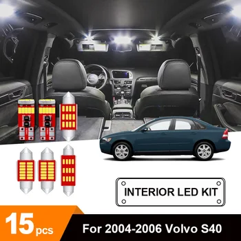 

15 x White Canbus Car LED Interior Lights Reading Ceiling Courtesy Cargo License Plate Bulbs Package Kit For 2004-2006 Volvo S40