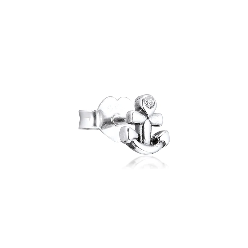 Signature Me My Anchor одиночные серьги гвоздики 100% 925 пробы серебро ювелирные изделия