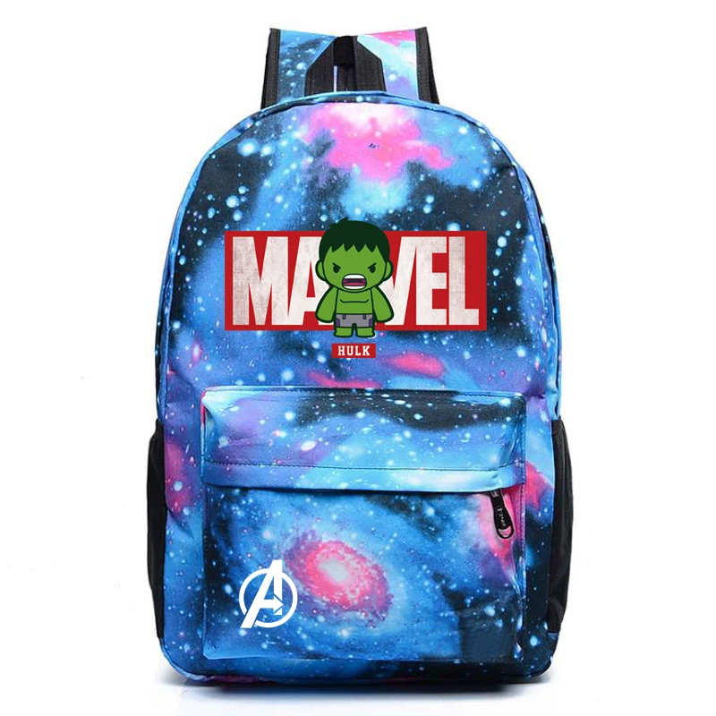 Школьная сумка с надписью Marvel Мстители для мальчиков и девочек, женский рюкзак, школьные сумки для подростков, холщовые мужские Студенческие рюкзаки