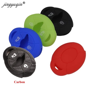 Keyforkess 30 pz/lotto Chiave Del Silicone Della Cassa Della Pelle Della Copertura Fob Set per BMW Mini Cooper S R50 R53 Due 2 Bottoni remote Protect Car styling