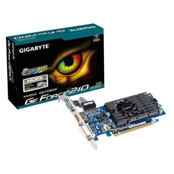 Видеокарта gigabyte pci-e gv-n210d3-1gi nvidia geforce 210 1024mb 64bit ddr3 590/1200 dvix1/hdmix1/crtx1/hdcp ret low profile |